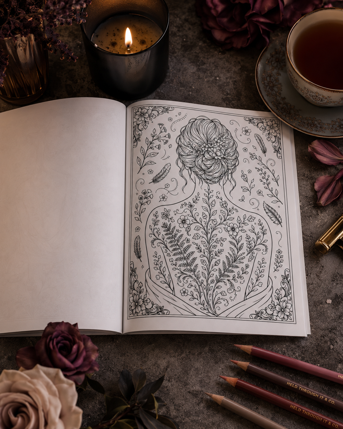 Still Hands coloring book lifestyle image 5